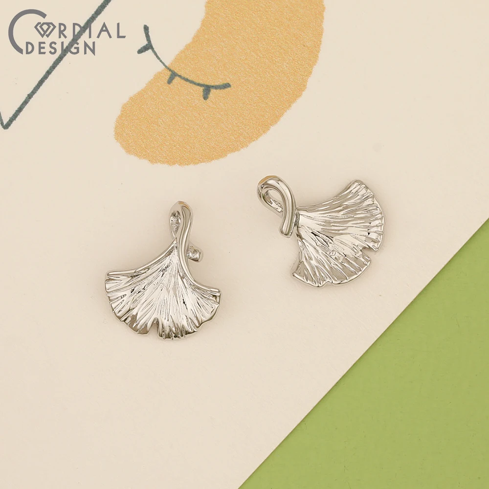 Cordial Design 100Pcs 14*16MM Earrings Pendant/Jewelry Accessories/DIY Making/Leaf Shape/Jewelry Findings & Components/Hand Made - cordial