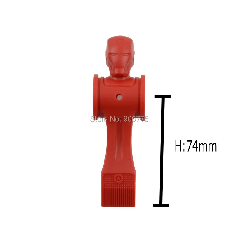 Foosball Winner Board Game Replacement Men Player Black/White/Red (optional) 51g/pcs-Balanced Player 13PCS/lot (include Pins)