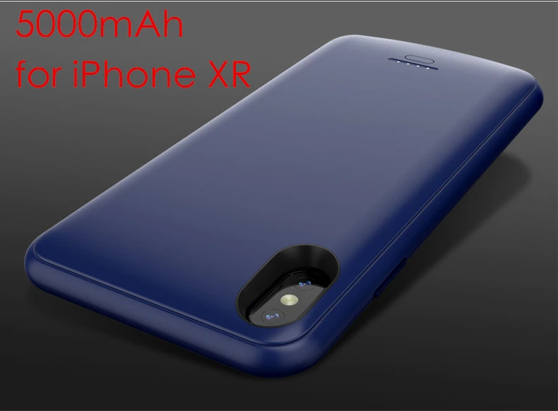 for iPhone XR Blue Для iPhone Xs XR зарядное устройство чехол аудио ультратонкий Магнитный 4000 мАч 5000 мАч Powerbank для iPhone Xs аккумулятор Max чехол - Цвет: for iPhone XR Blue
