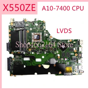 Image 1 - X550ZE motherboard REV2.0 For ASUS X550ZE A10 7400CPU Laptop motherboard X550 X550Z X550ZA Notebook mainboard fully tested