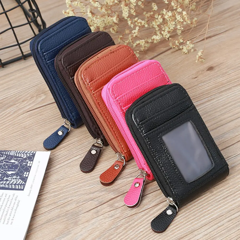 Coin Wallet Korean Version PU Leather Soft Surface Fashion Cartoon Men Women Credit Passport Card Bag