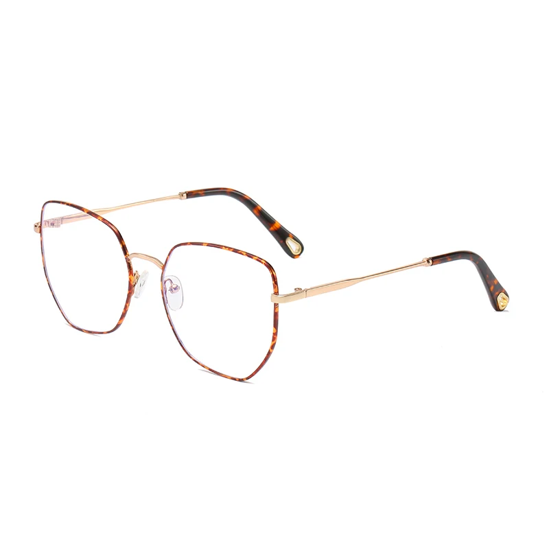 SHAUNA ретро классические мужские и женские металлические оправы очки в винтажном стиле Квадратные прозрачные линзы анти-голубые лучи очки - Цвет оправы: Hawksbill Clear