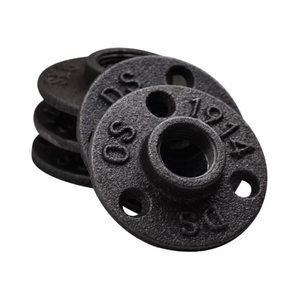 Floor Flange Home Malleable Iron Pipe Fittings Industrial Vintage Style Flanges for sale online 