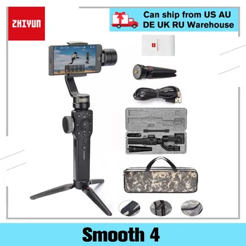 Zhiyun Smooth 4 3-Axis Mobile Handheld Gimbal Stabilizer For Iphone 8 X Samsung S8+ Plus Galaxy S9 Smartphone Cell Phone fy feiyutech vimble 2 feiyu vimble2 handheld 3 axis extendable gimbal stabilizer for iphone 6 7 x vs zhiyun smooth q