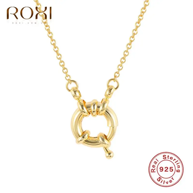 Ожерелье ROXI с круглым кулоном для женщин Винтажный дизайн подарок на свадьбу и