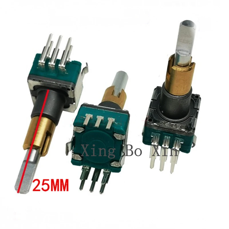 1PCS 100% NEW EC11EBB24C03 Dual Axis Encoder With EC11 Switch 30 Positioning Number 15 Pulse point Handle 25mm outdoor light switch timer