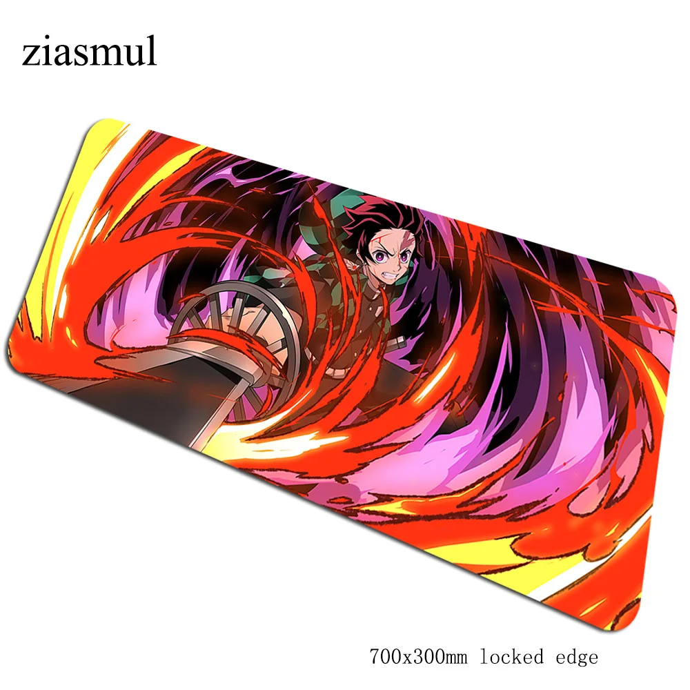 Kimetsu без Yaiba коврик для мыши милый 700x300x3 мм коврик для мышь Notbook коврик для компьютерной ПК игровой коврик геймер Коврик для ноутбука - Цвет: Size 700x300x3mm