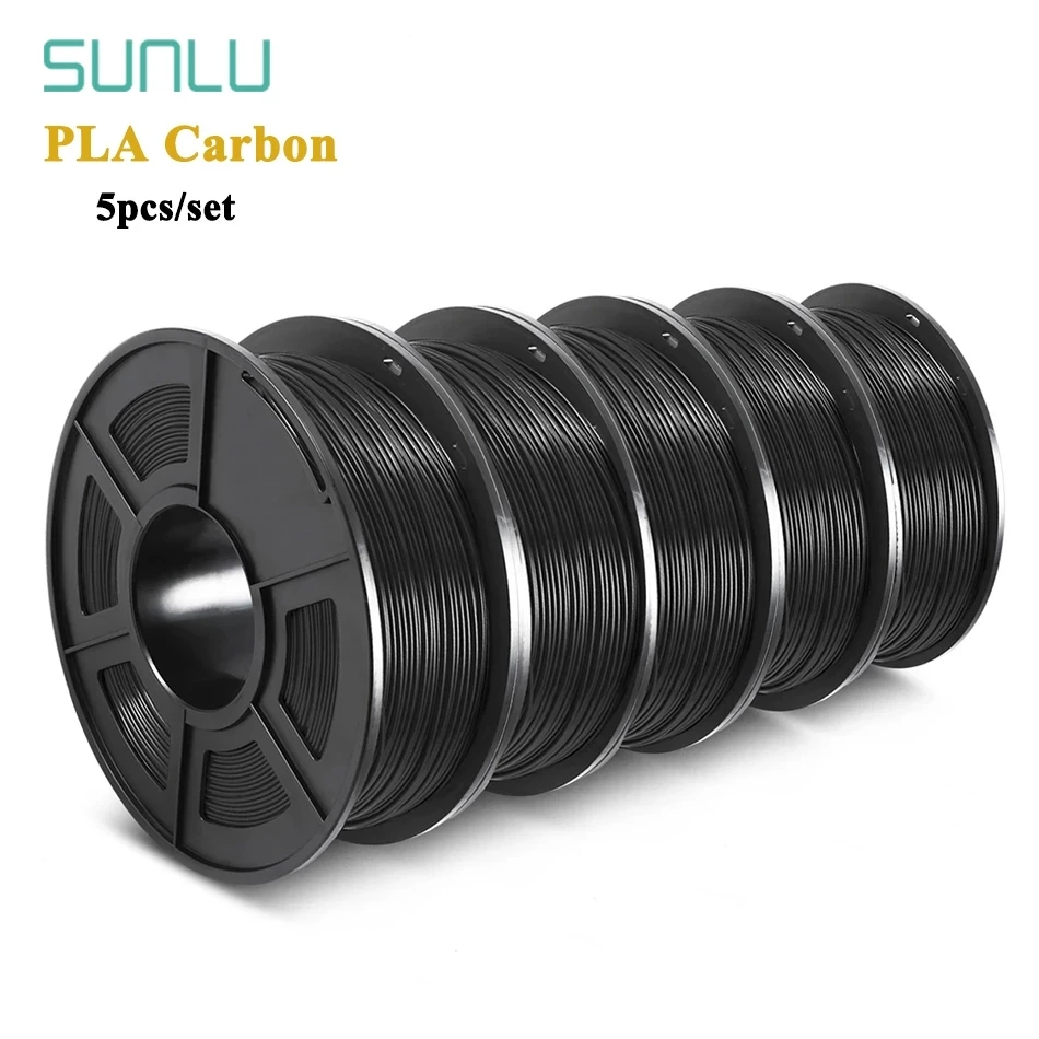 SUNLU Carbon Fiber PLA 3D Filament For 3D Printer 1.75mm Black PLA