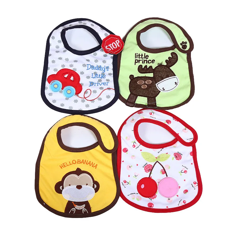 

Baby Bib Newborns Pure Cotton Embroidery Bib Cartoon Modeling Manufacturers Direct Selling