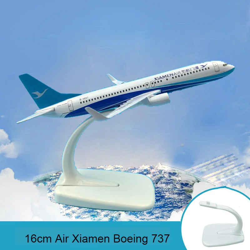 16cm Air Xiamen Boeing 737 Airplane Model Airline Airbus Alloy Static Aircraft B737 Airways Travel Souvenir |