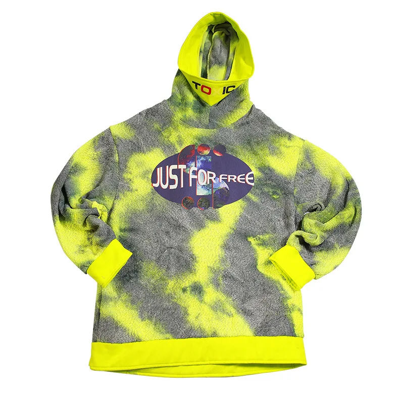 SEVEYFAN Harajuku толстовки в стиле хип-хоп с принтом «Tie Dye», модная уличная одежда большого размера, пуловер, толстовки с высоким воротом, мужские толстовки R3224 - Цвет: pic