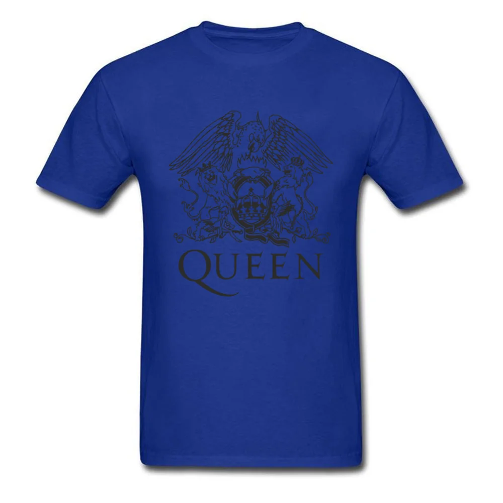 Queen_-_Crest_Logo_2079 Fashionable Labor Day All Cotton O Neck Adult Tops Shirt Custom Tees 2018 Hot Sale Short Sleeve T Shirt Queen_-_Crest_Logo_2079 blue