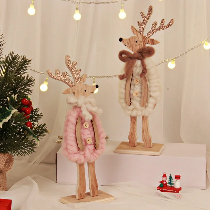 

Merry Christmas Decoration Felt Deer Cute Deer Decoration For Desktop Festive Party Supplies New Year Gift Decorazioni Natalizie