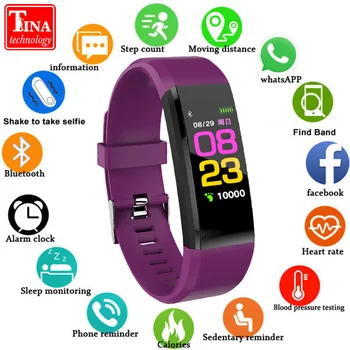 

ID115 Plus Smart Watch Waterproof Men Heart Rate Monitor Blood Pressure Fitness Tracker Smartwatch Sport Watch for ios android