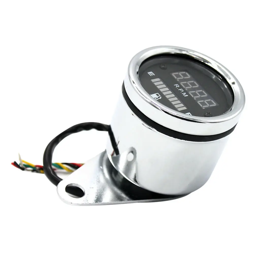 2 In 1 Motorcycle Retro LED Instruments Part Tachometer Fuel Level Gauge | Автомобили и мотоциклы