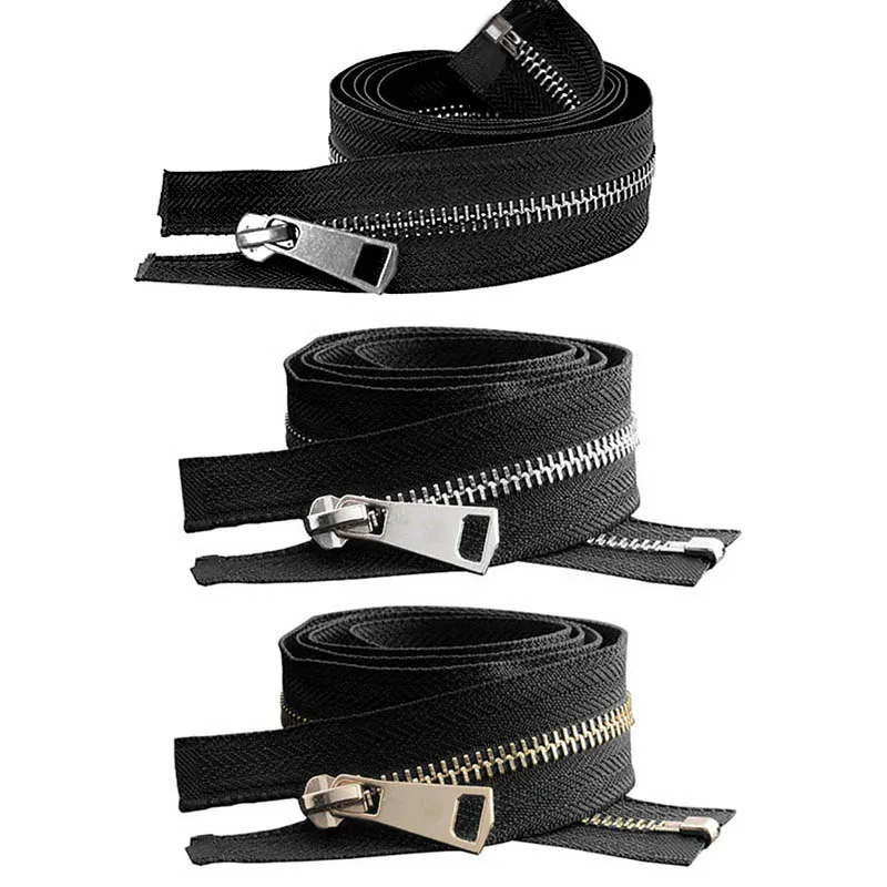 Multi-Size High-Quality Colorful Open-End Auto Lock Metal Zipper for DIY Crafts and Fashion Projects