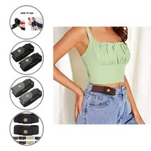Faux Suede 2Pcs/Set Simple Comfortable Stretch Waist Belt Modern Lazy Belt Fashionable   for Daily Life