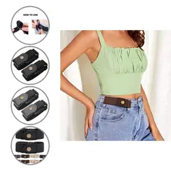 Falso camurça 2 pçs/set simples confortável cinto de cintura estiramento moderno preguiçoso cinto na moda para a vida diária