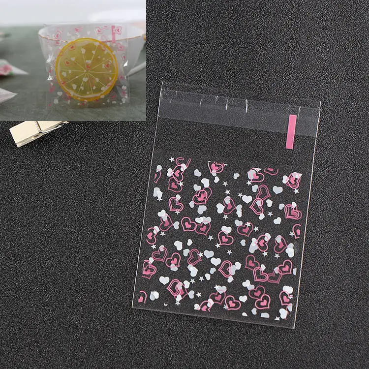 Small LBSISI Life, 100 шт, сумка для печенья в форме сердца, любви, розы, конфет, свадебные украшения, сумочки для упаковки подарков для еды, печенья, бобов, мыла - Цвет: Small