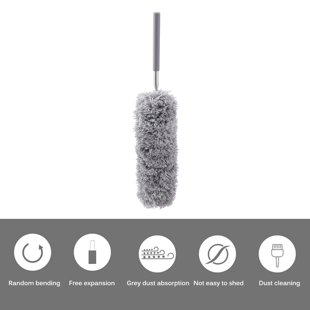 Adjustable Microfiber Dusting Brush Extend Stretch Feather Duster Air-condition Household Furniture Cleaning Accessories