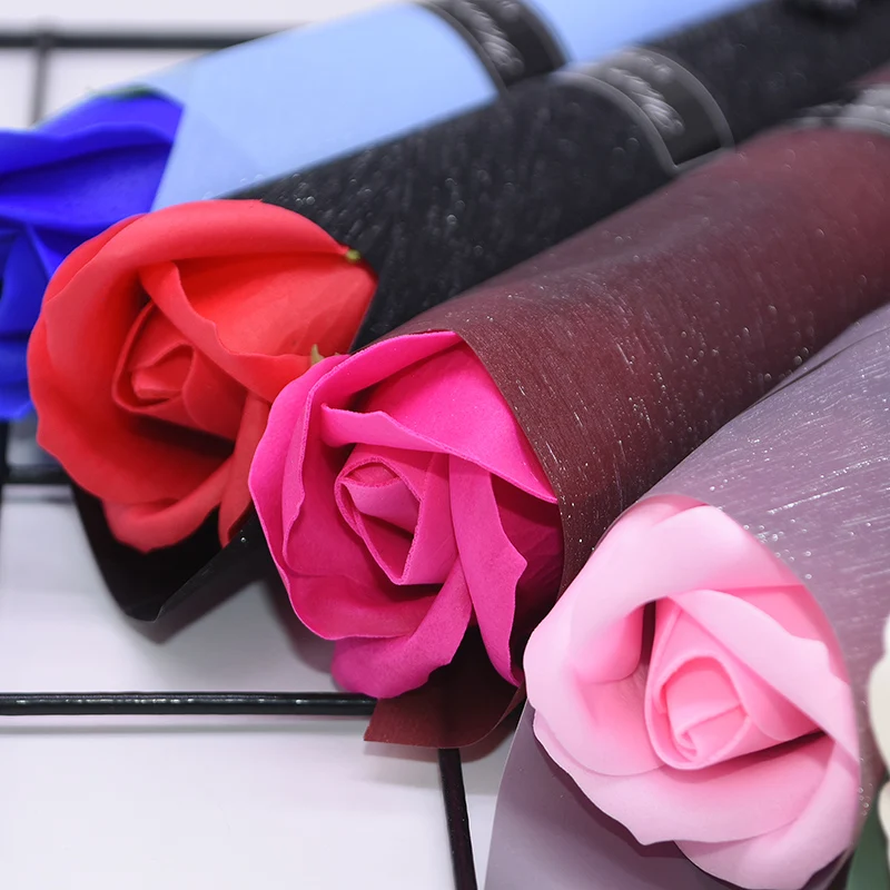 10/5Pcs Soap Rose Bouquet Valentines Day Gift for Fridend Wedding Bouquet Home Decorations Holding Artificial Rose Flowers