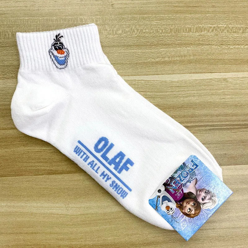 Disney Spring Summer Cartoon Mickey Minnie Donald Duck Daisy Lady Sweet Socks Solid Color Socks