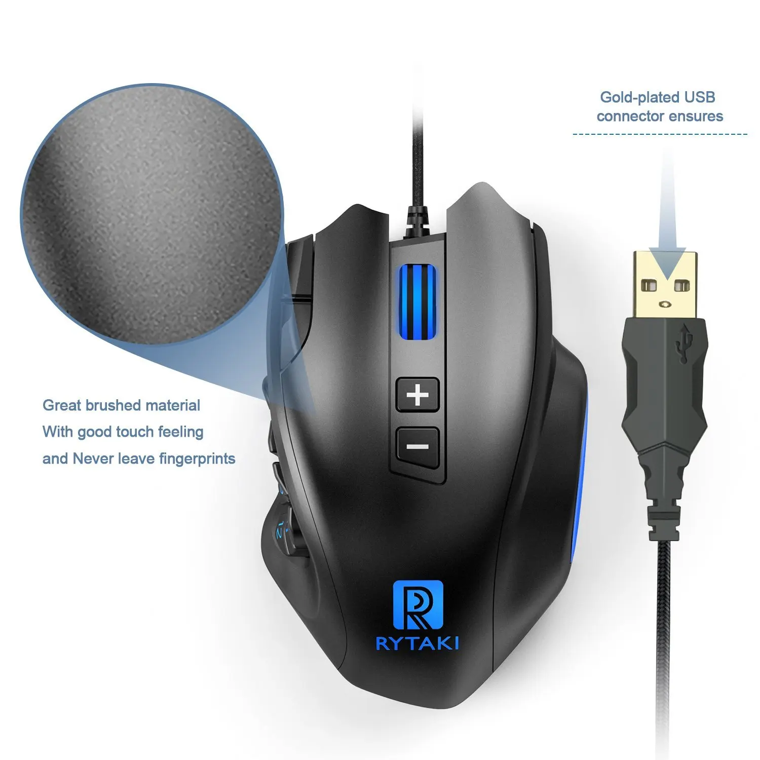 Computer mouse 16400 DPI usb wired ergonomic Gaming mouse for laptop