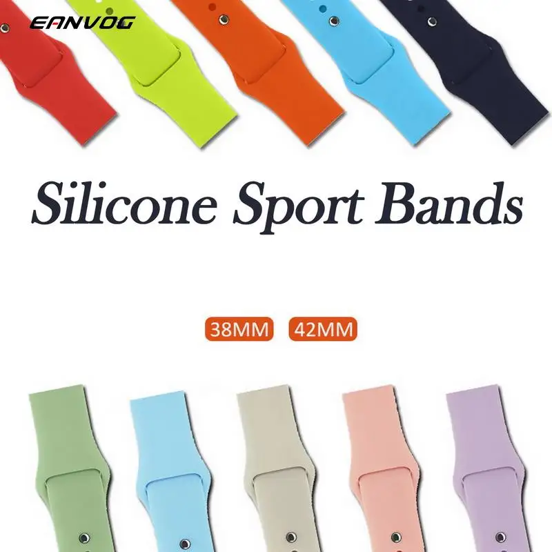 

Silicone Sports Band for Apple Watch 3 2 1 38MM 42MM Bands Rubber Watchband Strap for Apple Watch 4 40mm 44mm Wrist Bracelet