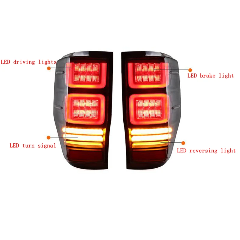 

for Ford Ranger taillight assembly modification LED streamer turn signal led light guide running light brake light
