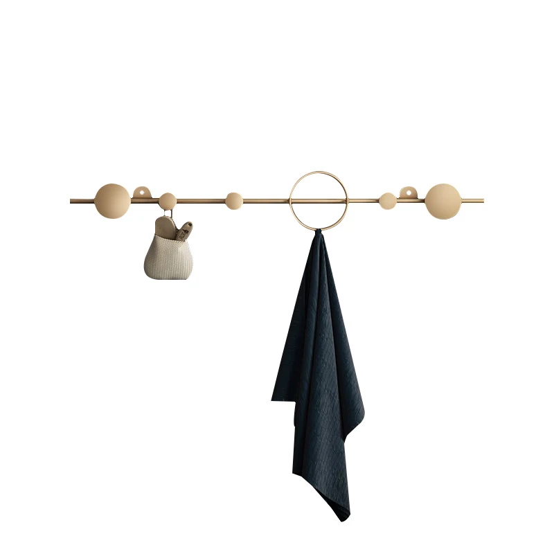 

zq Living Room Door Clothes Rack Wall Light Luxury Hallway Hanger Hanging Pack Stand Iron Coat Rack Wall Hanging