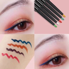 Красочная подводка для глаз Карандаш Водостойкий зеленый синий белый цвет подводка для глаз крем макияж стойкий макияж для глаз 12 цветов