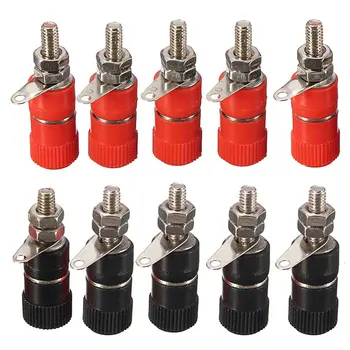

10pcs Electrical Binding Jack Plug Wire Connectors Amplifier Banana Socket JS 910B Adapter Test Clip Terminal Block