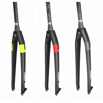 

TOSEEK Carbon Fiber Bike Fork Tapered Rigid Bicycle Fork E Disc Brake 26 /27.5/ 29 ER Inch Mtb UD Black Bicicleta Accessories