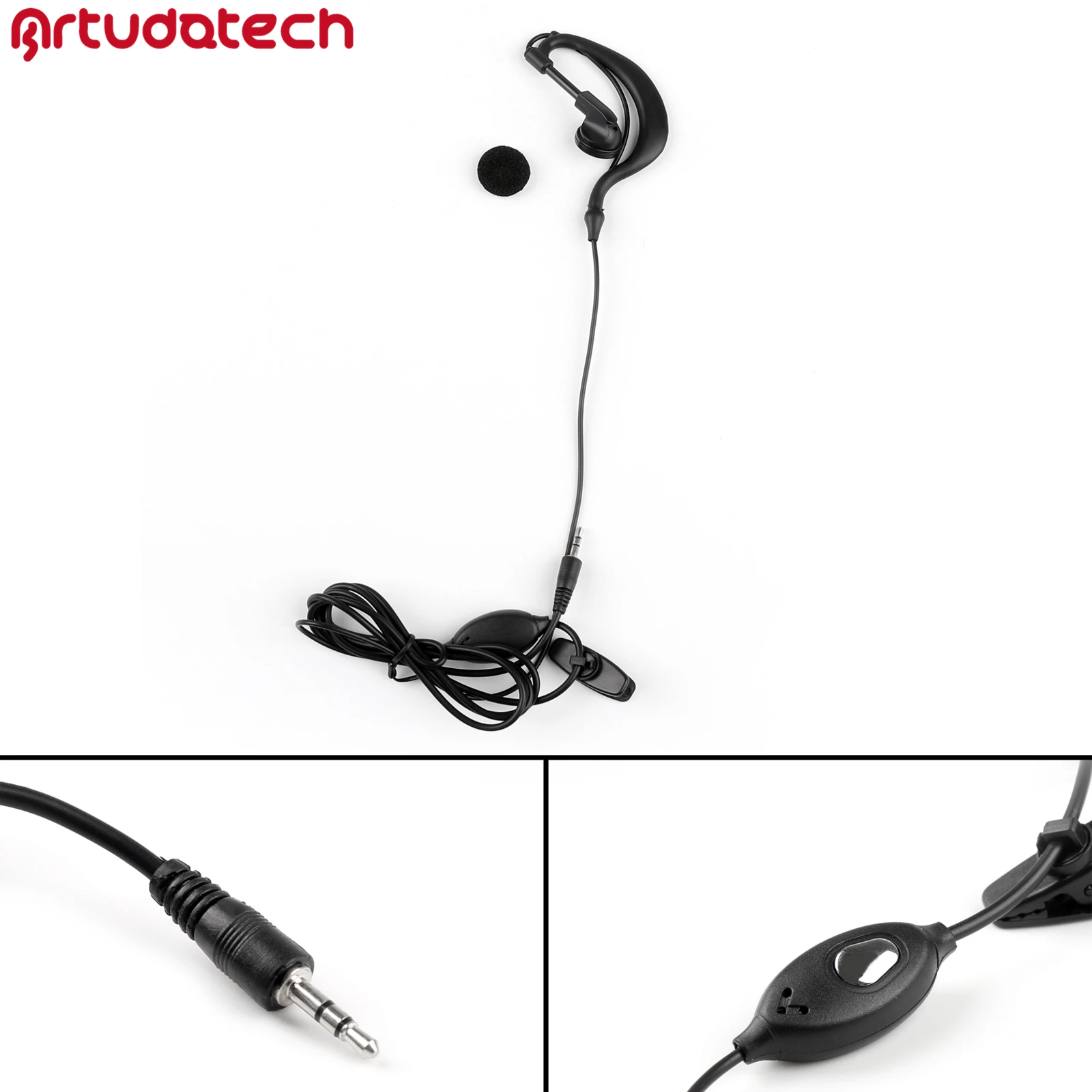 Artudatech гарнитура наушник PTT Микрофон для Retevis RT388 RT628 двухстороннее Walkie RT 388 628