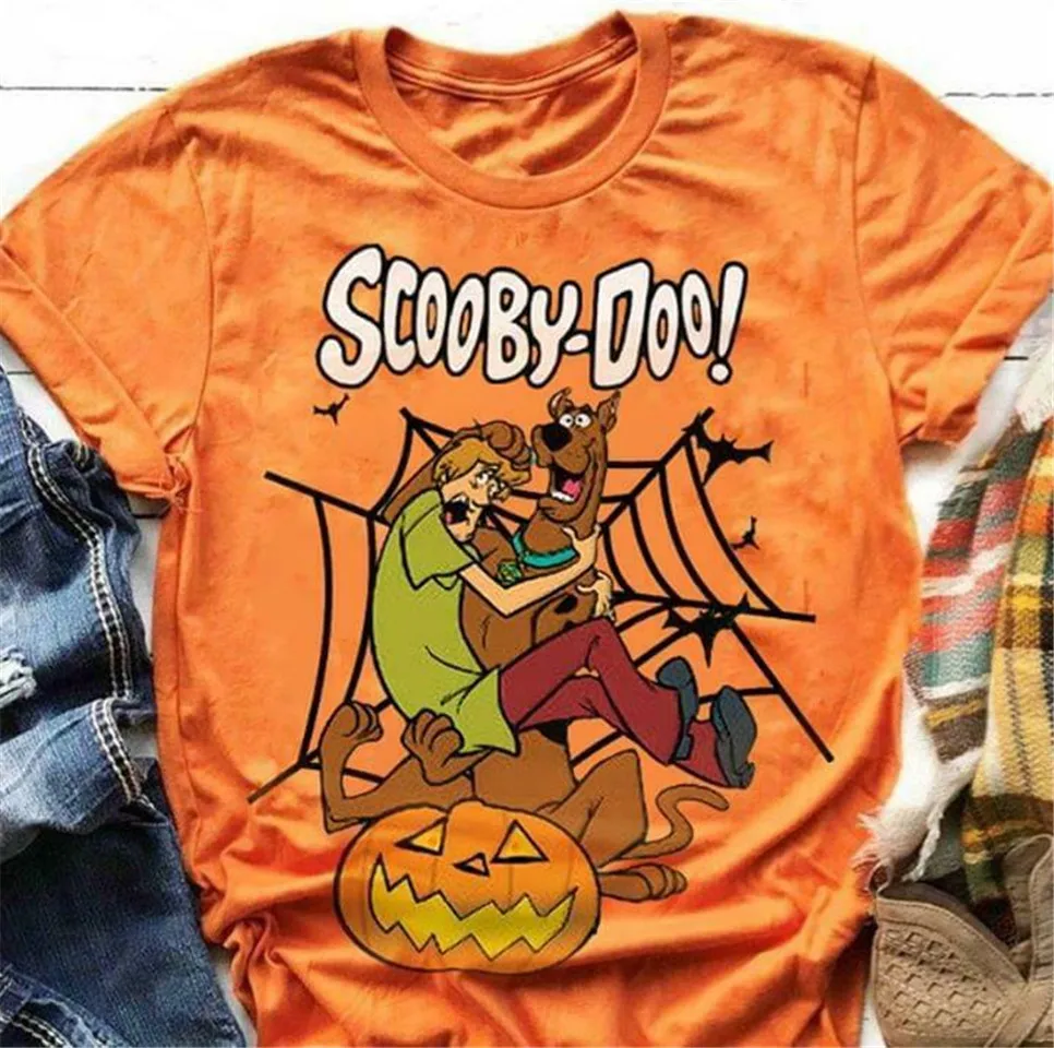 Scooby Doo Shaggy Роджерс Тыква подарок на Хэллоуин оранжевый хлопок мужская S-6Xl