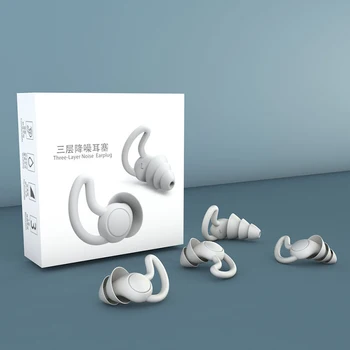Silicone Ear Plugs Sound Insulation Ear Protection Earplugs Anti-noise Sleeping Plugs For Travel Silicone Soft Noise Reduction