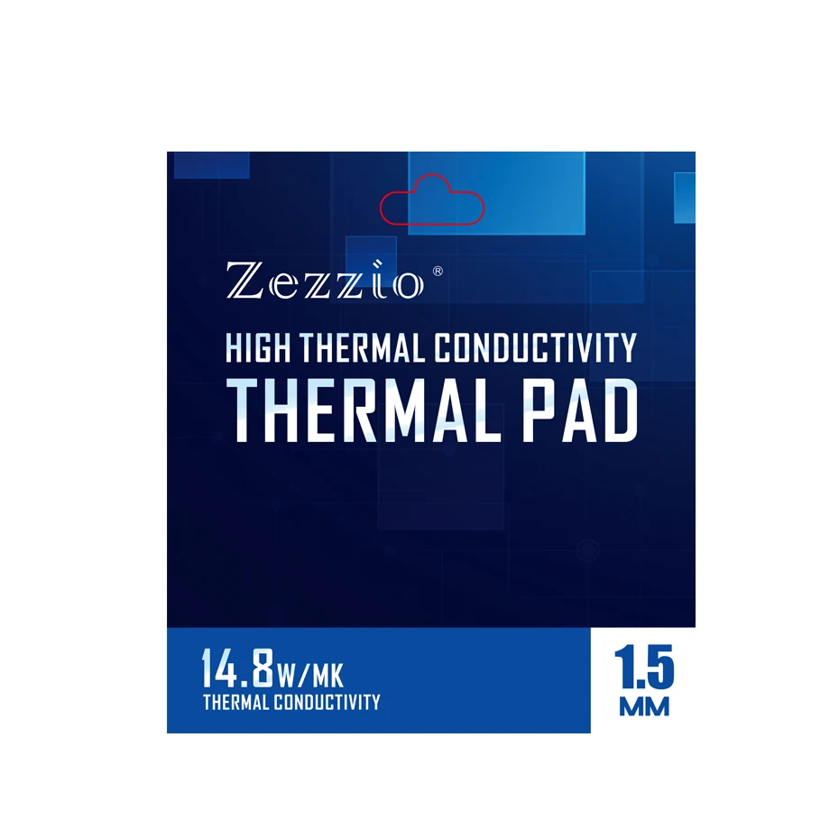 Zezzio-dissipação de Calor Silicone Pad para Cpu Gpu Ram Motherboard Alto Desempenho Multifuncional Pad Térmica 12.8 14.8 16.8w mk - Imagem 4