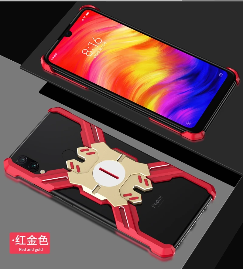 Чехол для Xiaomi Redmi Note 7, чехол для Redmi K20 Pro, защитный чехол, металлический алюминиевый каркас, противоударный чехол для телефона