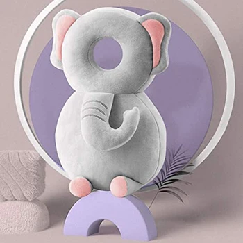 

Baby Head Protector Toddlers Head Safety Pad Cushion Baby Back Protection Prevent Head and Shoulder Injured Gray