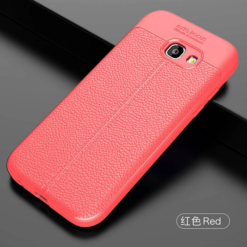 Чехол для телефона YUETUO с кожаным узором, чехол, чехол для samsung galaxy a3 a5 a7 a 3 5 7 a310 a510 a710 силиконовый - Цвет: red