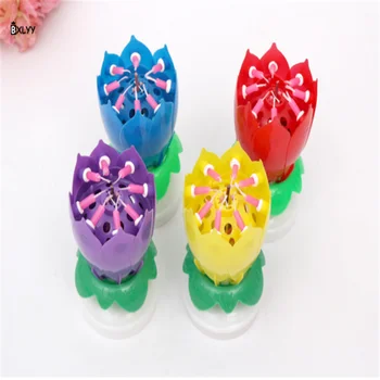 

Birthday Party Music Candle Double-layer Rotating DIY Birthday Party Decor Kids Party Decor Happy Birthday Baby Shower Gifts.85z
