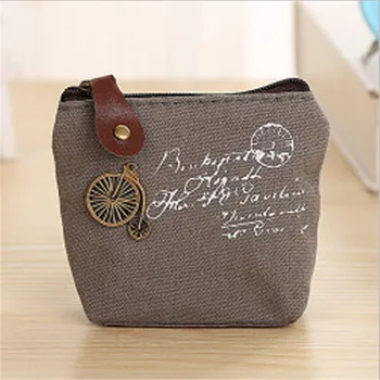 

LKEEP Ladies Canvas Classic Retro Small Change Coin Purse Key Car Pouch Money Bag Cheapest Girl's Mini Short Coin Holder Wallet