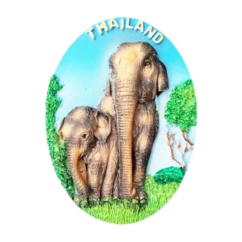 3D смолы магнит на холодильник тайский слон Будда храм подарок-сувенир для туриста холодильник магнитные наклейки стикеры DIY домашний декор