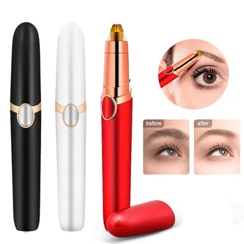 

Electric Eyebrow Trimmer Makeup Painless Tool Eye Brow Shaper Epilator Mini Shaver Razors Portable Facial Hair Remover Lady Gift