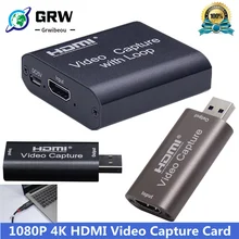 Tarjeta de captura de vídeo 4K USB 3,0 2,0 HDMI, grabador de vídeo, caja de grabación para PS4, juego, DVD, videocámara, grabación en vivo