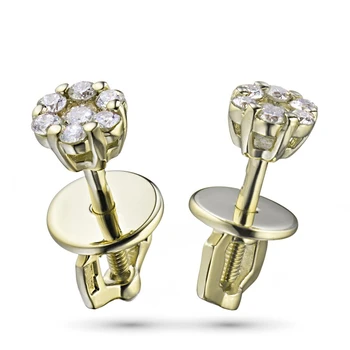 

Yellow gold pouches with diamonds