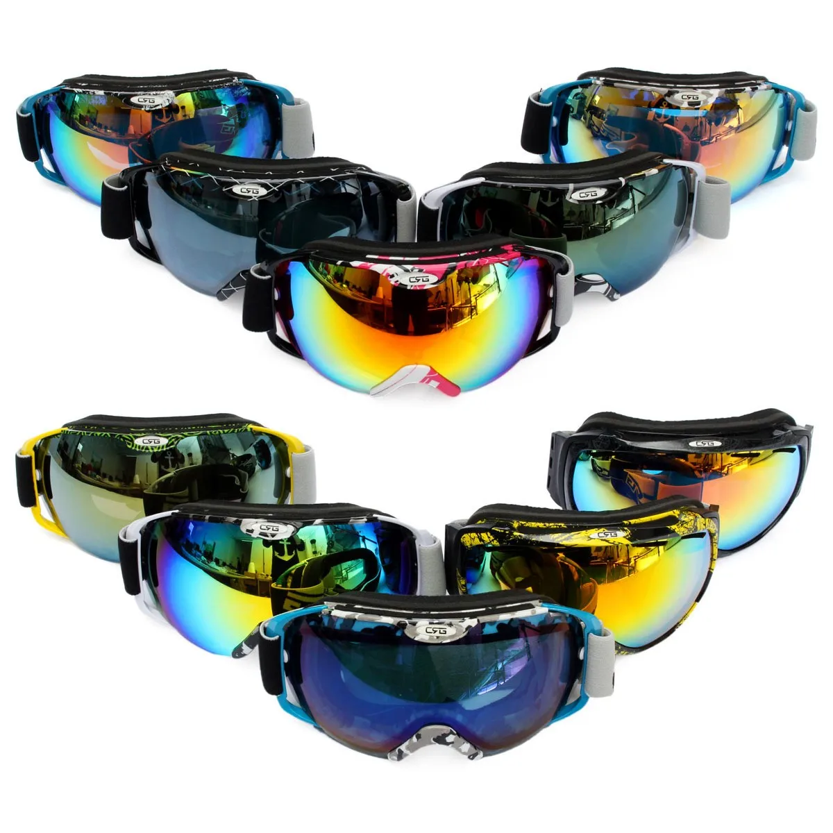 Лыжные очки Зимние виды спорта сноуборд очки с анти-туман УФ-защитой для мужчин женщин катание на лыжах маска
