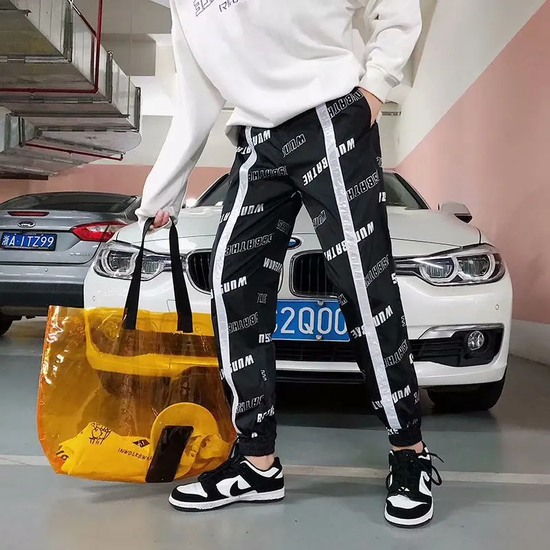 

National Trends Cool 3m Reflective Capri Ankle Banded Pants Hip Hop INS Harem Pants Casual Sports Pants Summer Popular Brand Men