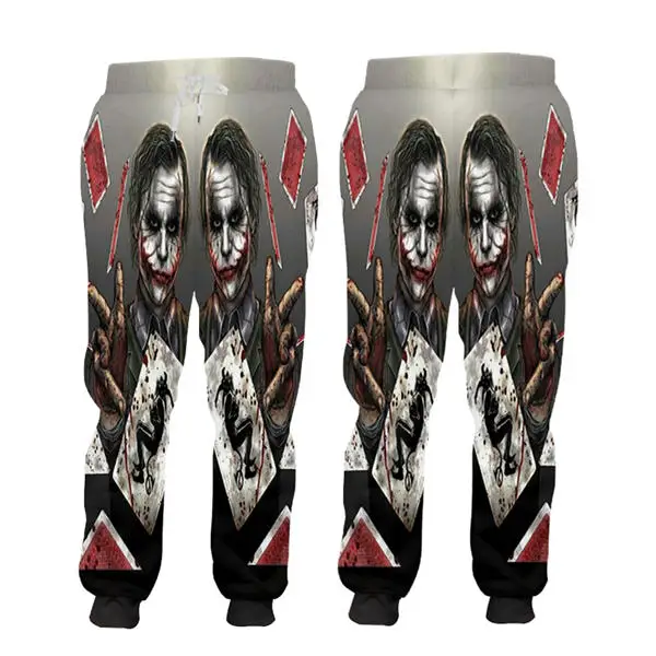 joker poker pants Большие размеры S-6XL для мужчин/женщин покер 3d бегунов Брюки унисекс 3D череп печати рэп спортивные штаны уличные спортивные мешковатые брюки на заказ - Цвет: joker poker pants