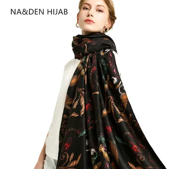 

1PCS NEW Solid shalws Muslim hijab Viscose High quality wraps Flower printing scarves Winter scarf Islamic bandana Long muffler